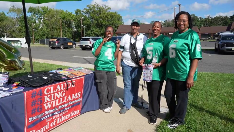 Campaign team at a community event